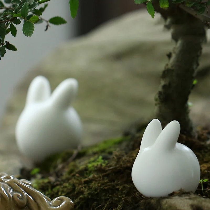 Cute Little Bunny Porcelain Tea Pet