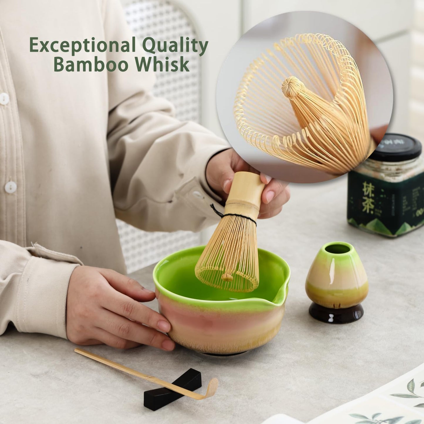 Rainbow Gradient Ceramic Matcha Set 500ml