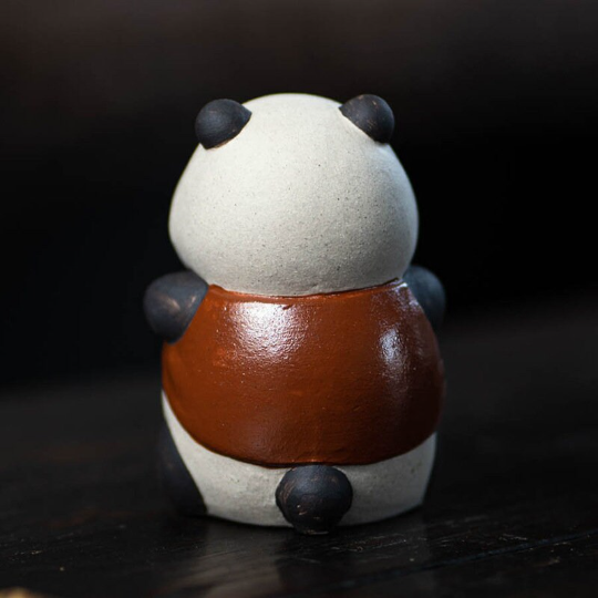 Adorable Little Panda Ceramic Tea Pet