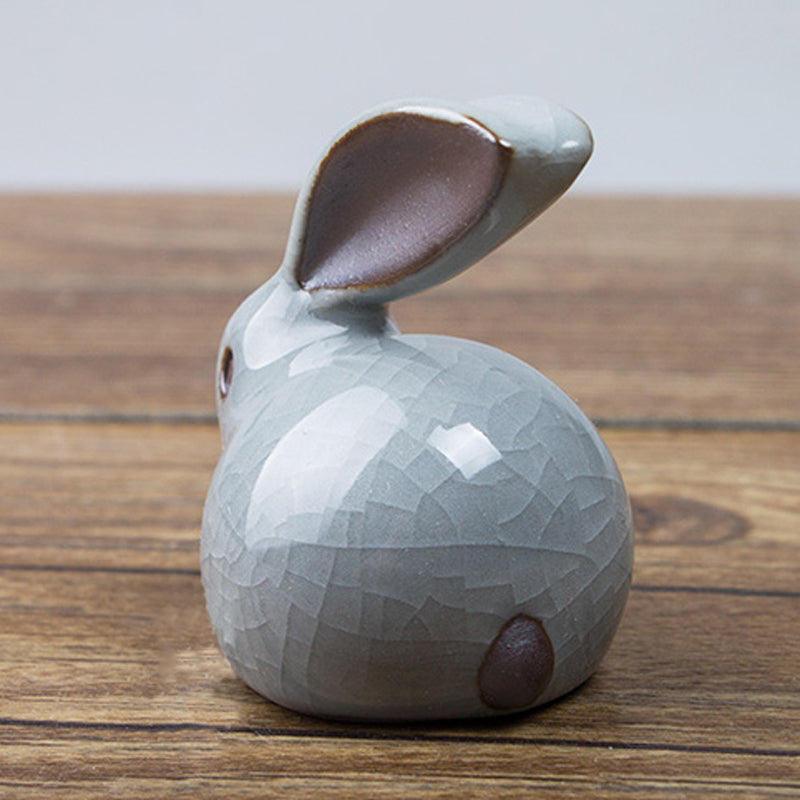 Adorable Bunny Ceramic Tea Pet