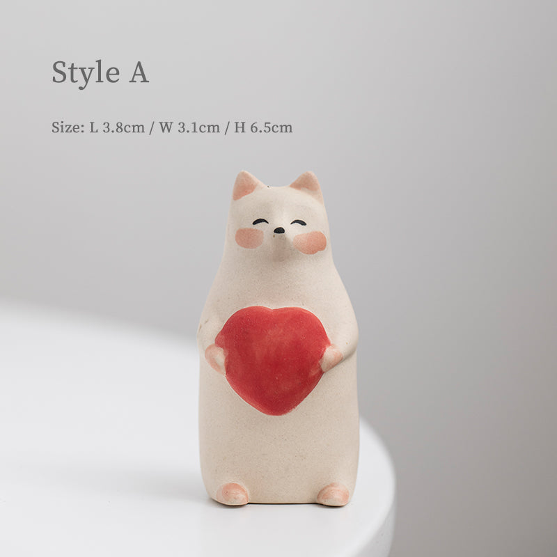 Adorable Fox Ceramic Tea Pet