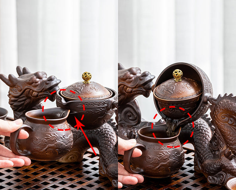 Dragon Automatic Ceramic Tea Set 160ml