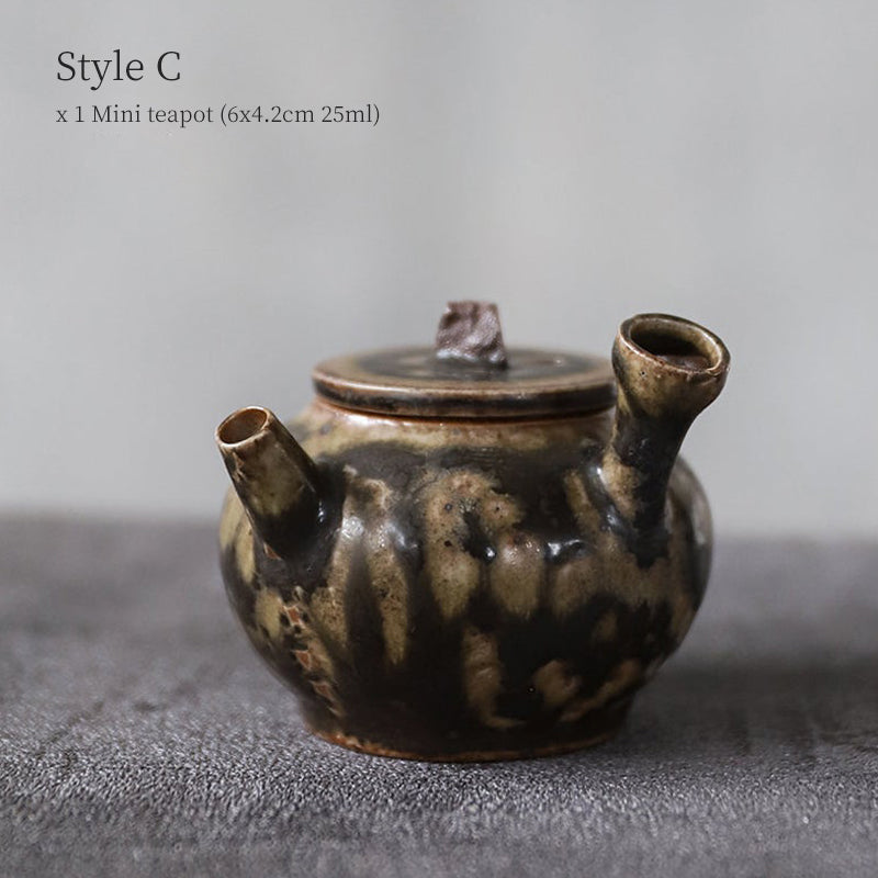 Kiln-changed Mini Side Handle Teapot 25/30ml