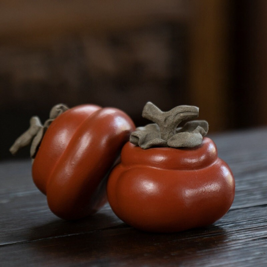 Realistic Small Persimmon Purple Clay Tea Pet