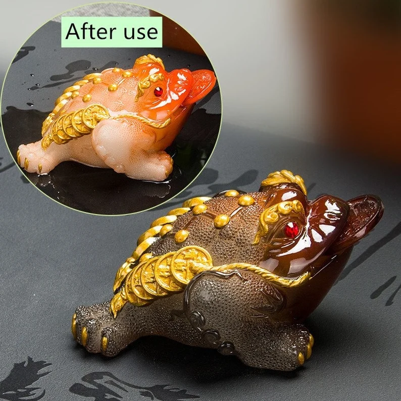 Color-changing Golden Toad Tea Pet