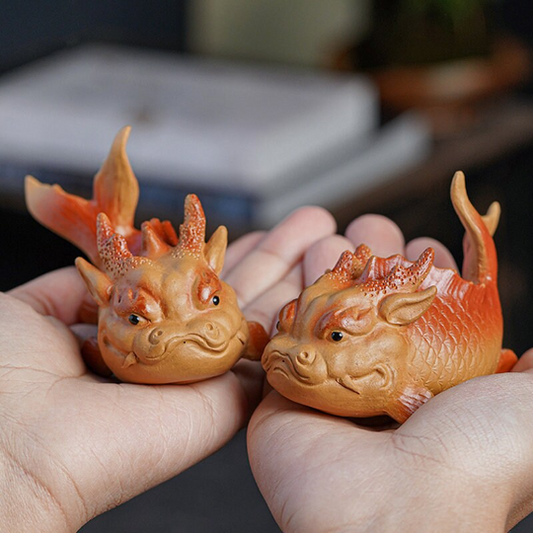 Dragon Carp Purple Clay Tea Pet