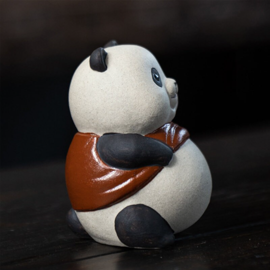 Adorable Little Panda Ceramic Tea Pet