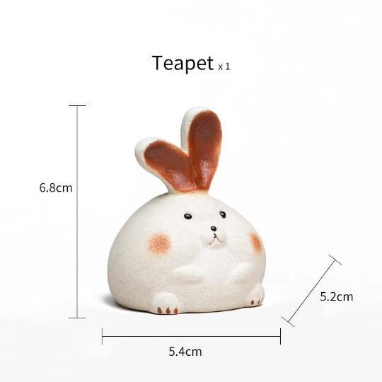 Adorable Cute Rabbit Ceramic Tea Pet