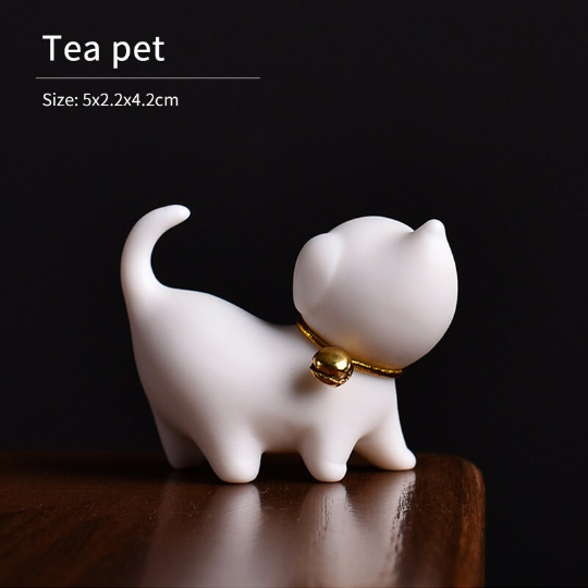 Adorable Wealth-Bringing Cute Cat Ceramic Tea Pet