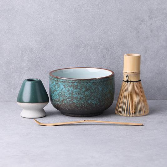 Turquoise Glaze Ceramic Matcha Set 430ml