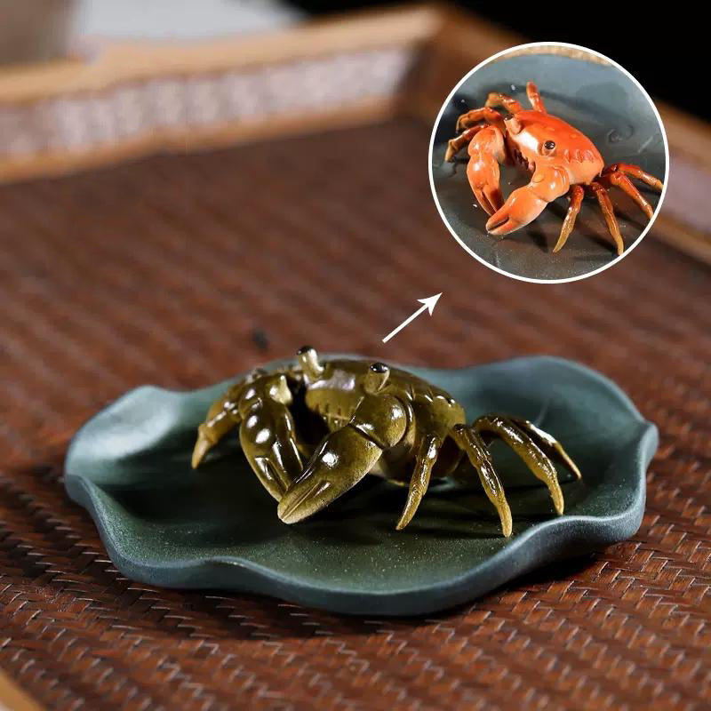 Color-changing Crab Ceramic Tea Pet