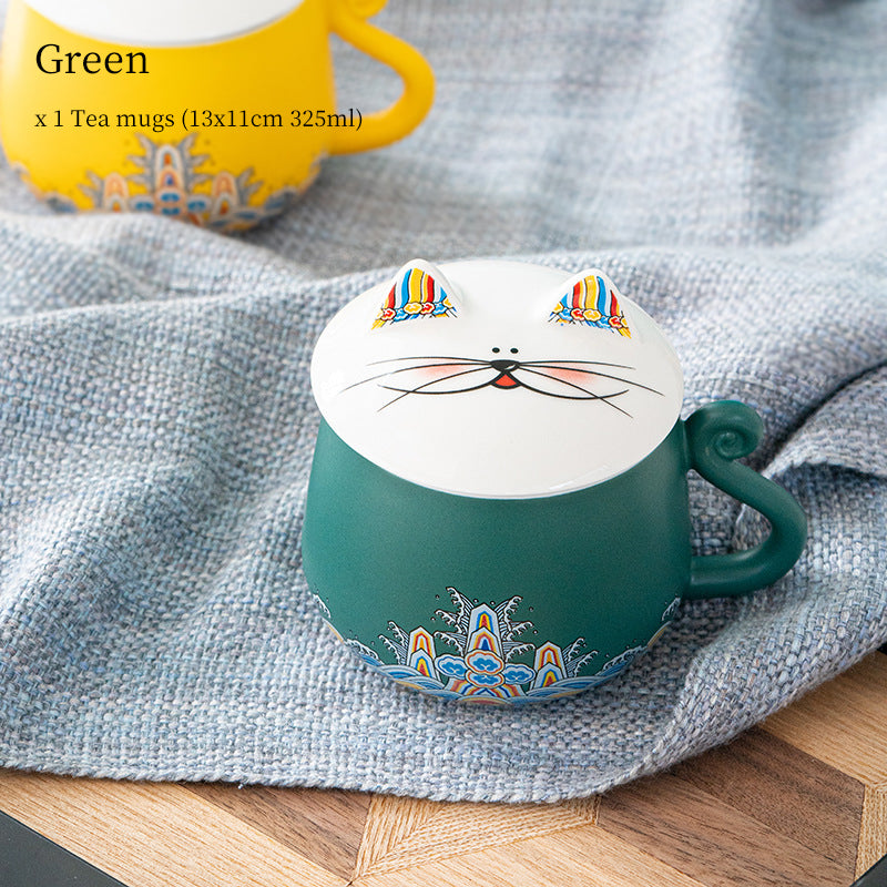 Colorful Ceramic Tea Mugs 325ml