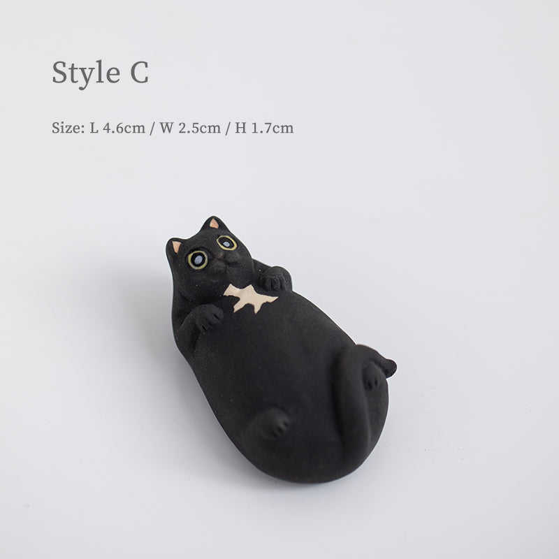 Creative Handcrafted Cute Cat Ceramic Tea Pet