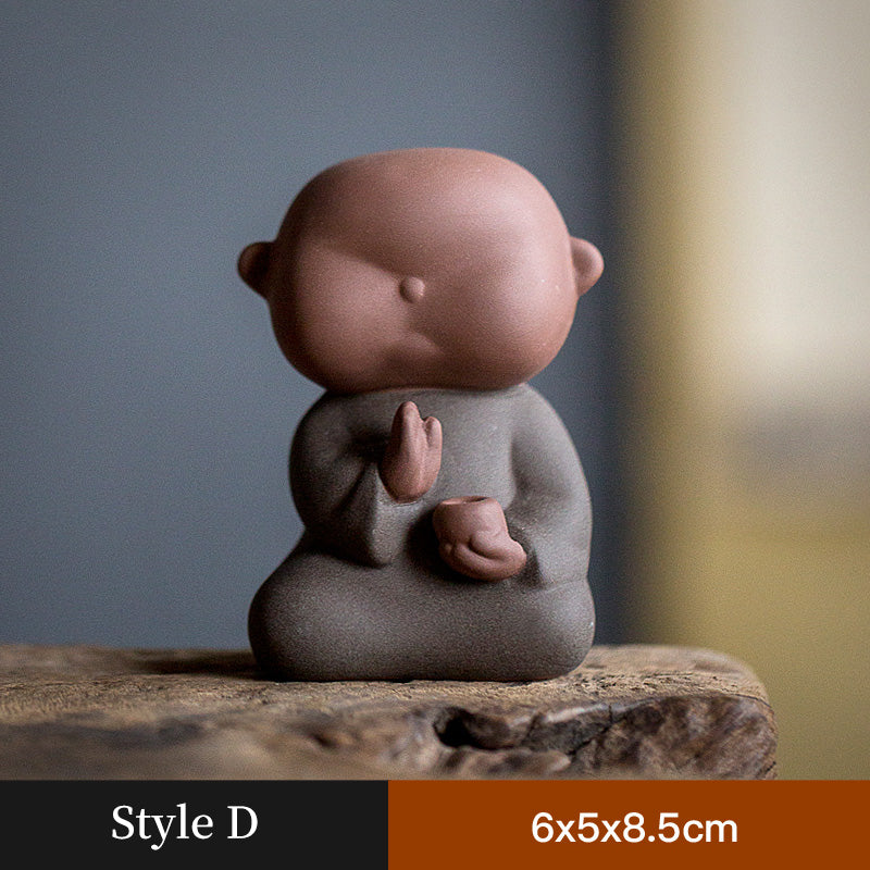 Adorable Little Monk Ceramic Tea Pet