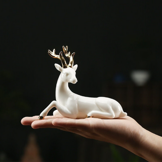 White Porcelain Little Deer Tea Pet