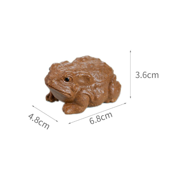 The Cute Toad  Purple Clay Tea Pet