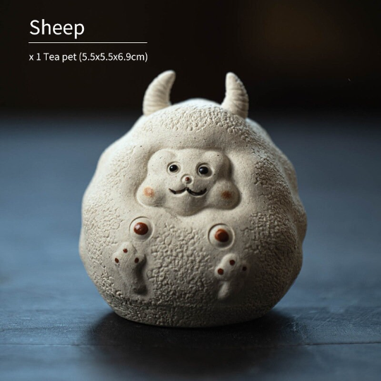 Cute Rabbit Purple Clay Teapet