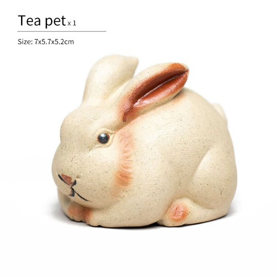 Cute Little Rabbit Ceramic Tea Pet