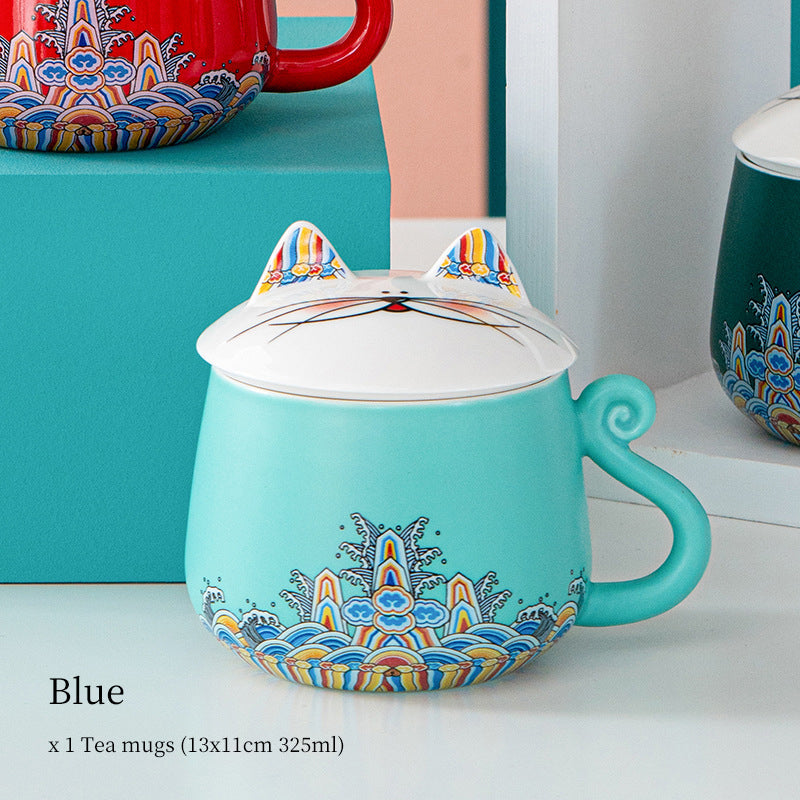 Colorful Ceramic Tea Mugs 325ml