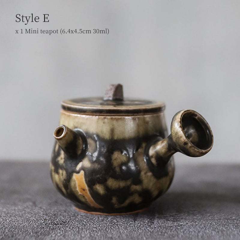 Kiln-changed Mini Side Handle Teapot 25/30ml