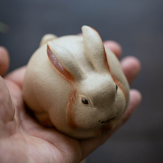 Cute Little Rabbit Ceramic Tea Pet