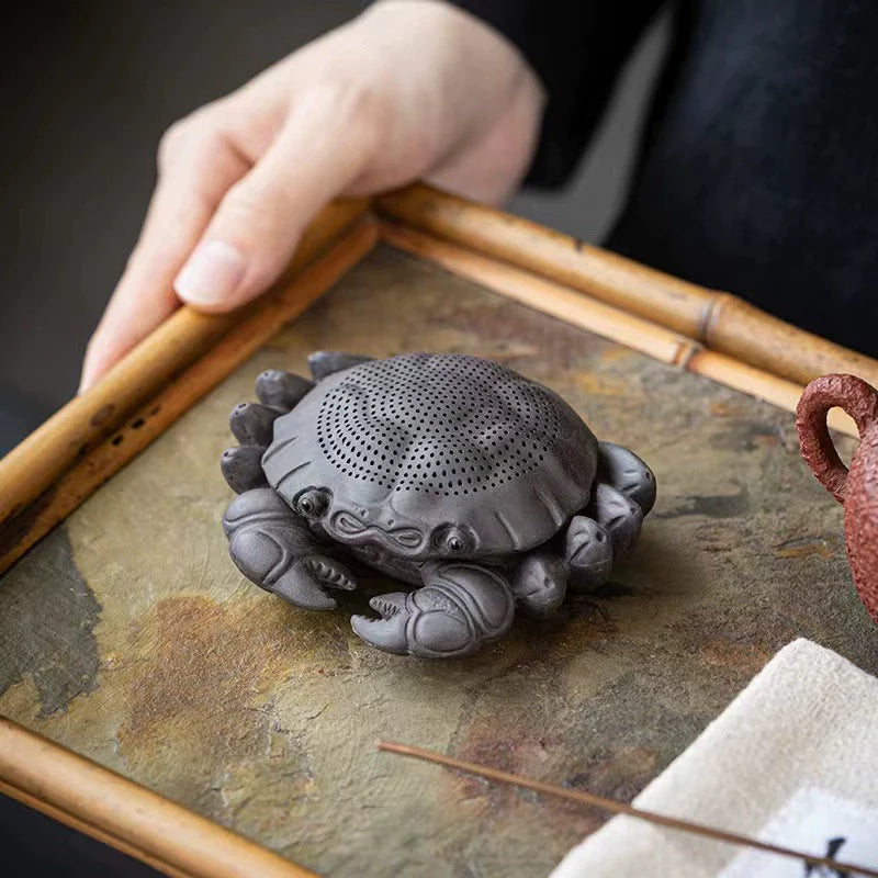 Crab Purple  Clay Tea Pet