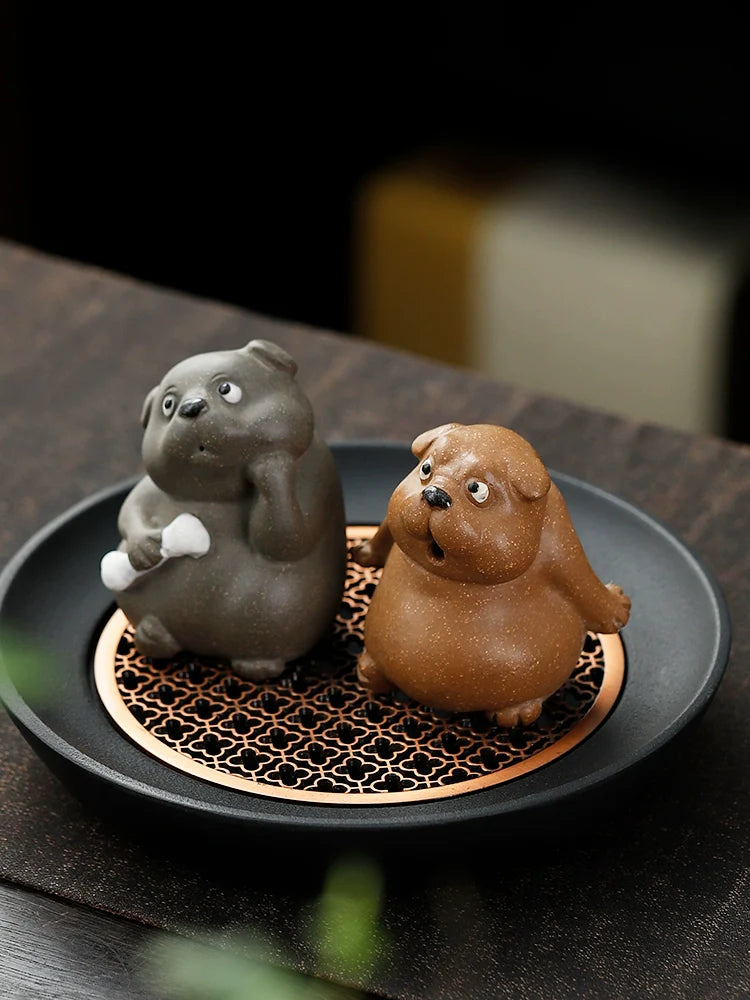 Adorable Silly Dog Yixing Clay Tea Pet