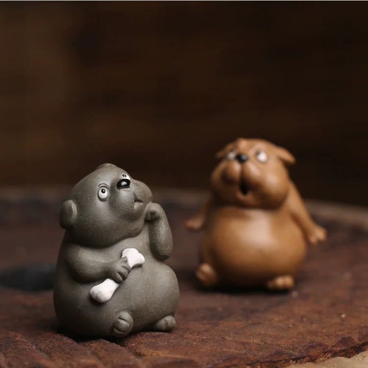 Adorable Silly Dog Yixing Clay Tea Pet