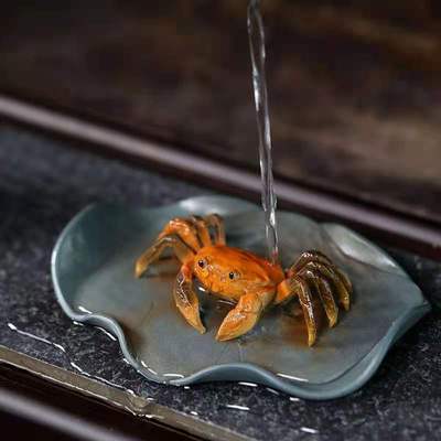 Color-changing Crab Ceramic Tea Pet