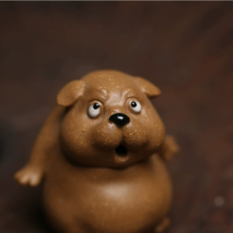 Adorable Silly Dog Yixing Clay Tea Pet