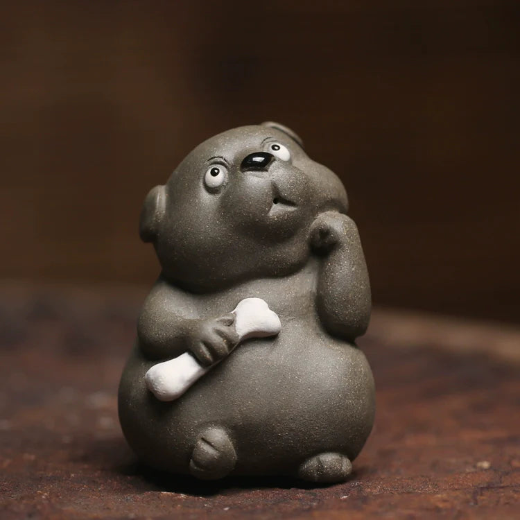 Adorable Silly Dog Yixing Clay Tea Pet