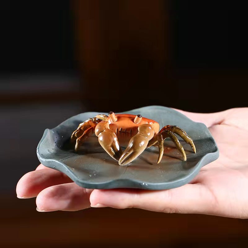 Color-changing Crab Ceramic Tea Pet