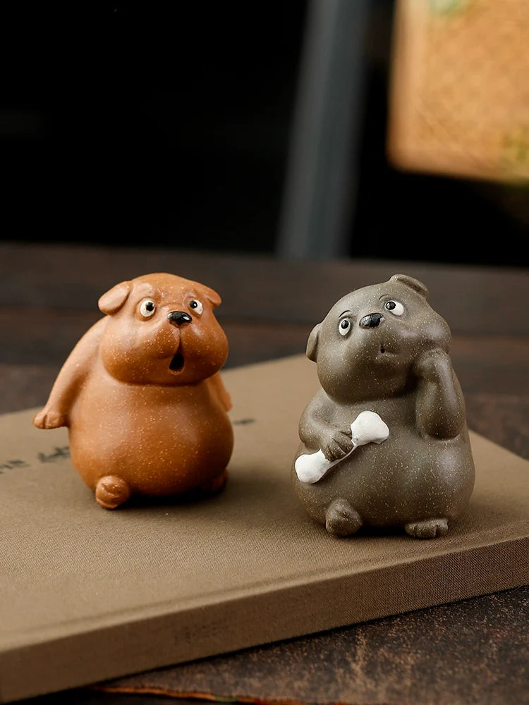 Adorable Silly Dog Yixing Clay Tea Pet