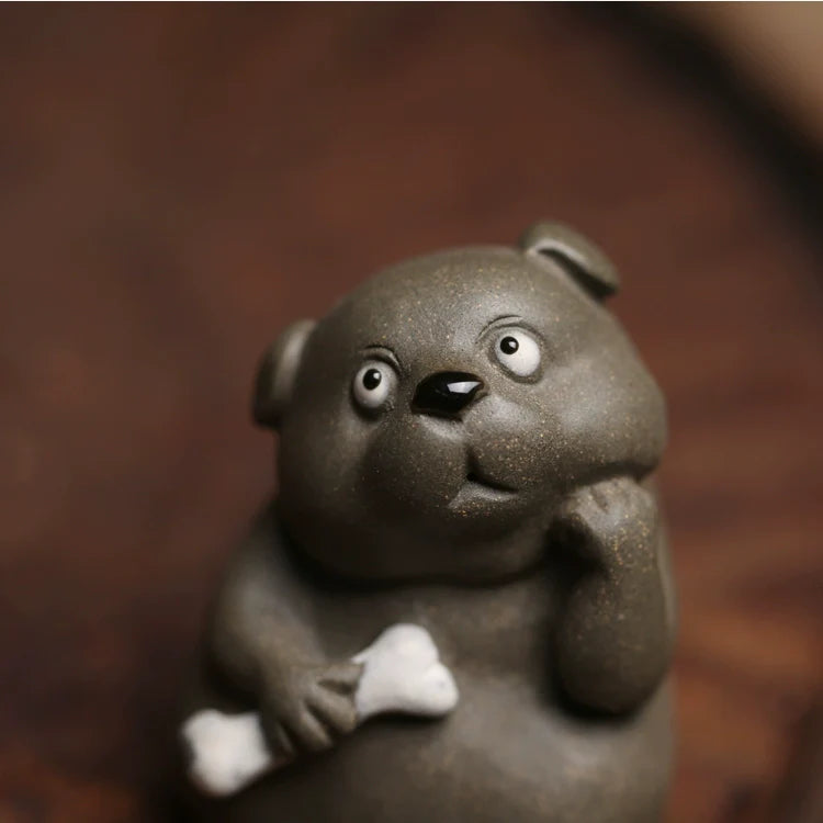 Adorable Silly Dog Yixing Clay Tea Pet