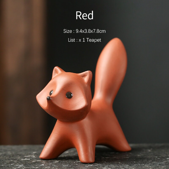 Cute Little Fox Ceramic Tea Pet