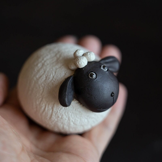 Adorable Little Lamb Yixing Clay Tea Pet