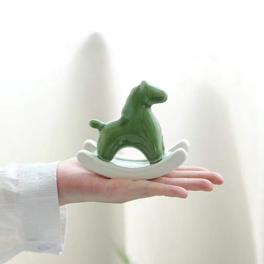 Rocking Horse Ceramic Tea Pet