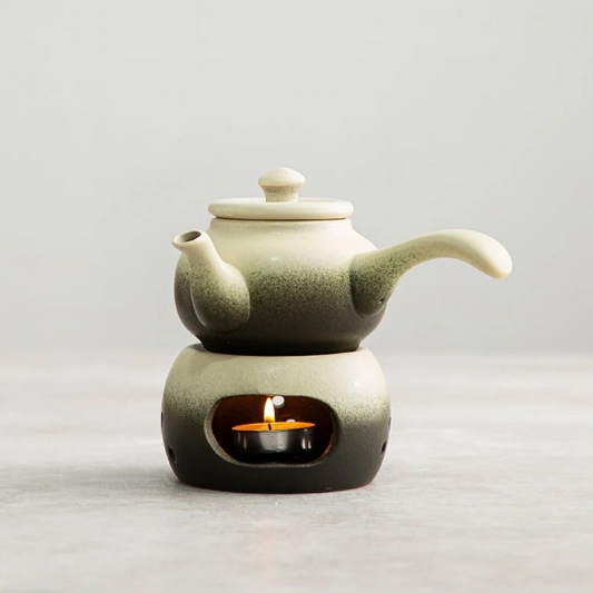 Bamboo Green Ancient Ceramic Tea Pot Warmer