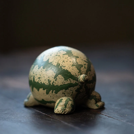 Watermelon Turtle Ceramic Tea Pet