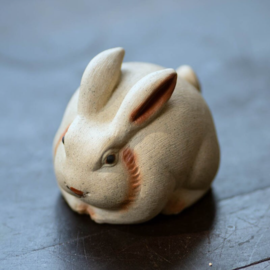 Cute Little Rabbit Ceramic Tea Pet