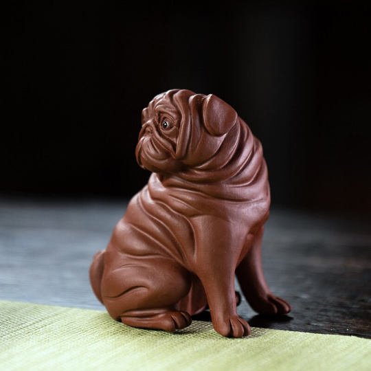 The Cute Dog Purple Clay Tea Pet