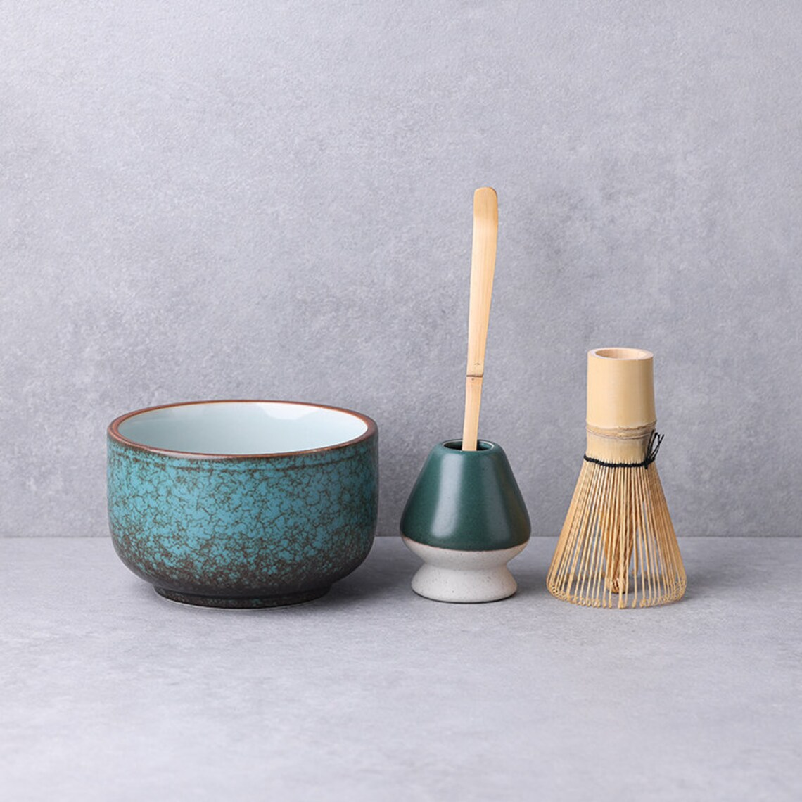 Turquoise Glaze Ceramic Matcha Set 430ml