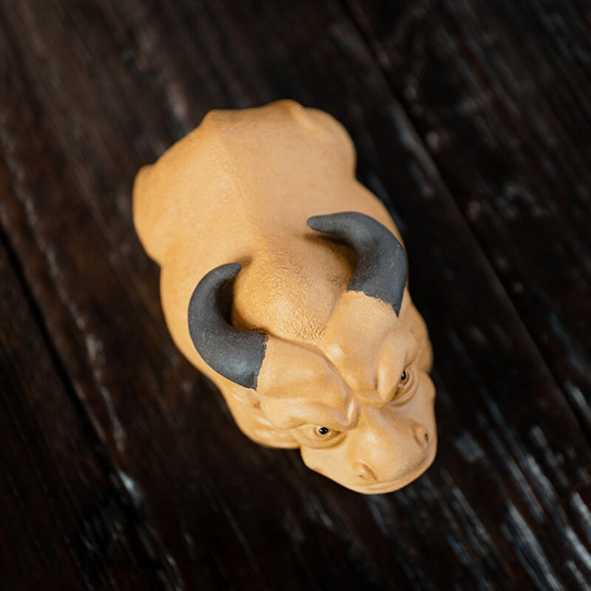 Little Yellow Bull Ceramic Tea Pet