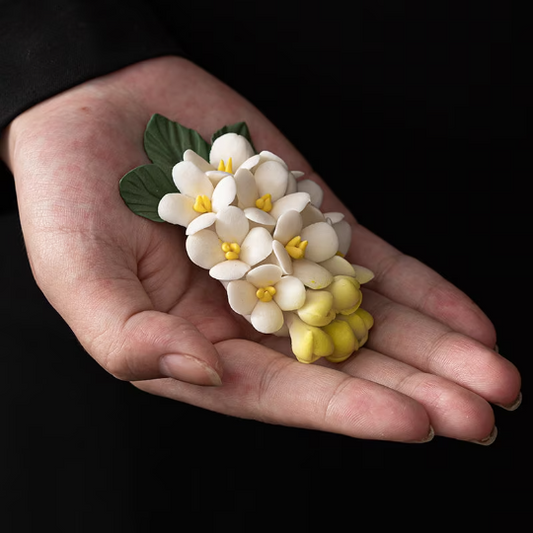 Hand-Pinched Hydrangea Ceramic Tea Pet