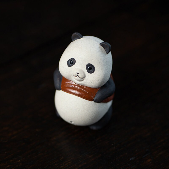 Adorable Little Panda Ceramic Tea Pet