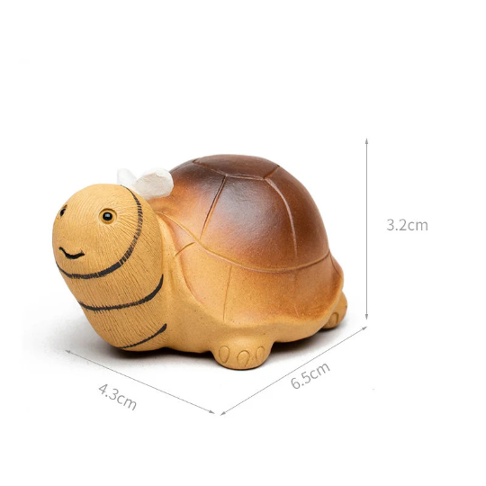 The Cute Sweer Bee Tortoise Ceramic Tea Pet