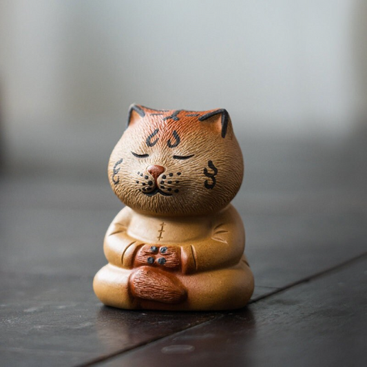 Meditating Tiger Yixing Clay Tea Pet