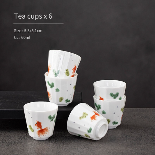 Set of 6 Tea Cups 60ml