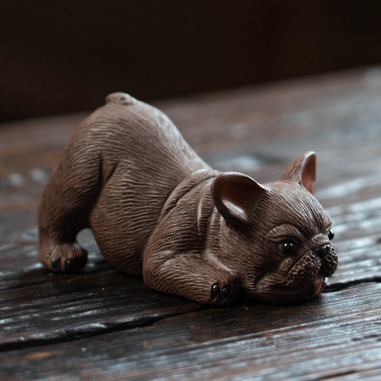 Creative French Bulldog Yixing Clay Tea Pet