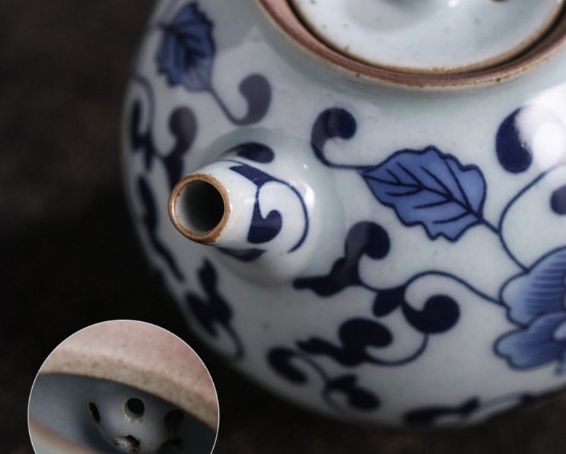 Portable Blue White China Pattern Kung Fu Tea Set